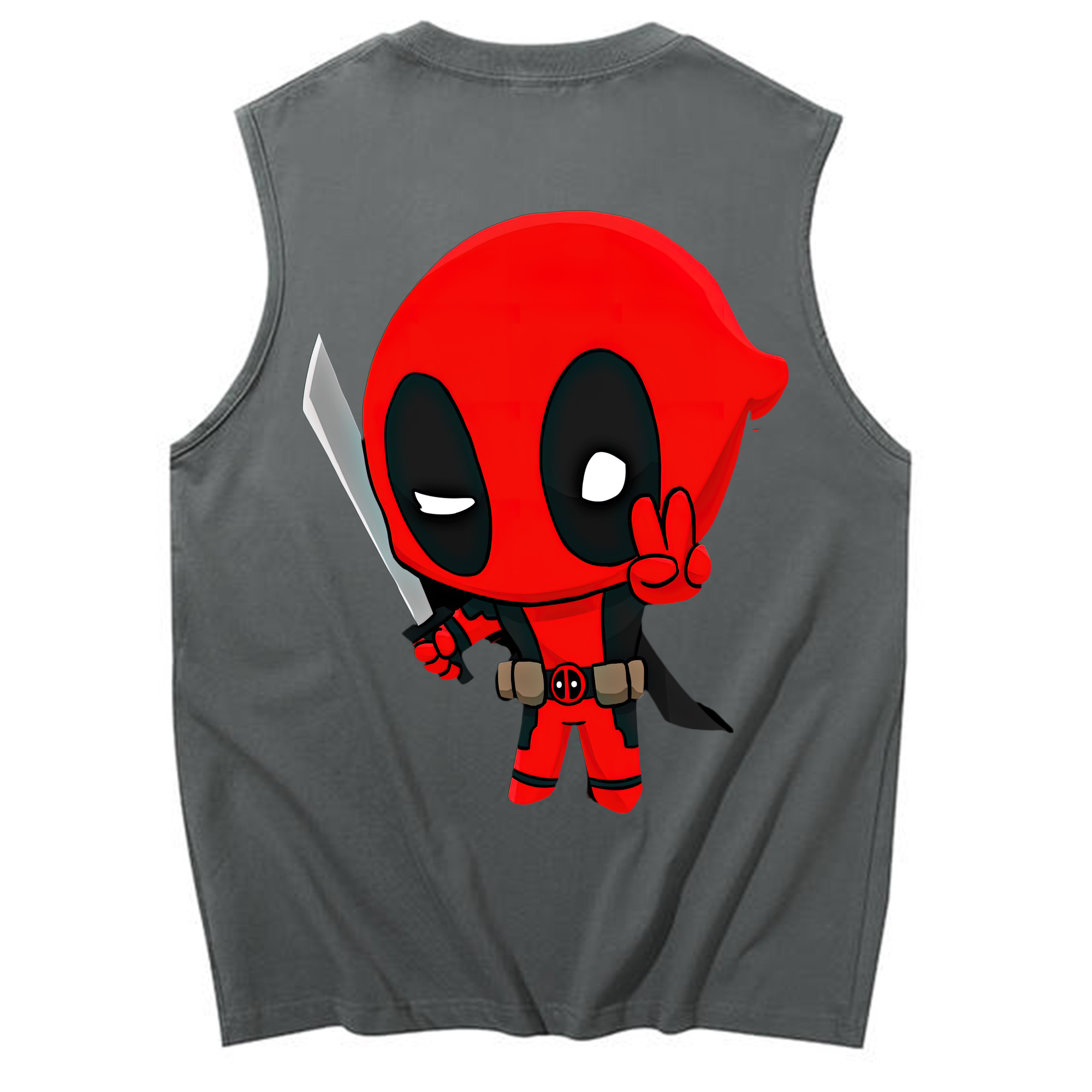 （画像用） Deadpool デッドプール コットン100％タンクトップ（背面プリント）